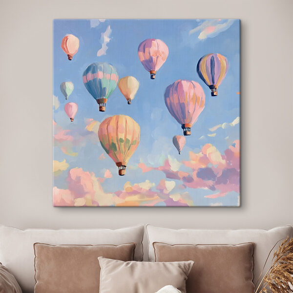 Gruppe von Heißluftballons in den Himmel Wandbilder Gruppe von Heißluftballons in den Himmel