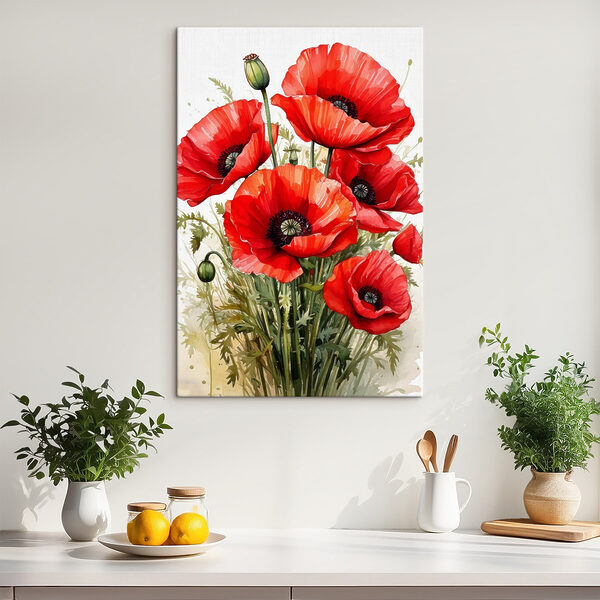 Malerei von roten Blumen Wandbilder Malerei von roten Blumen