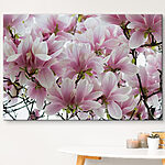 Wandbilder Gruppe von rosa Blumen