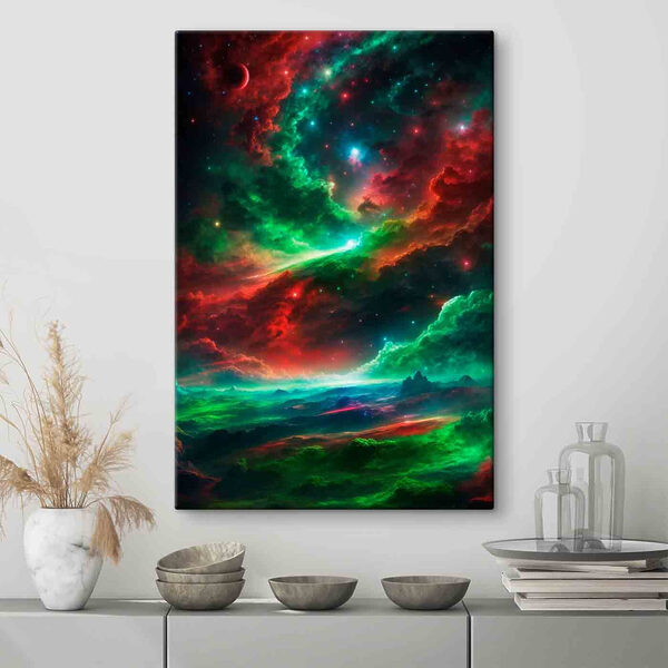Bunte Wolken und Sterne am Himmel Wandbilder Bunte Wolken und Sterne am Himmel
