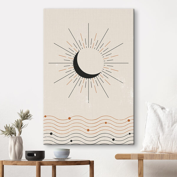 Mond mit Lichtstrahlen Wandbilder Mond mit Lichtstrahlen