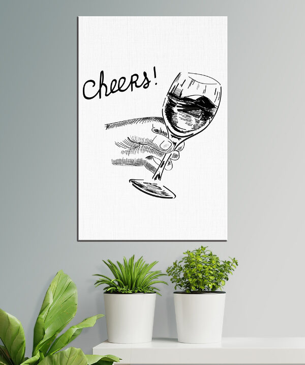 Hand hält ein Glas Wein Wandbilder Hand hält ein Glas Wein