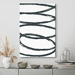 Wandbilder Schwarze und weiße Spiralen