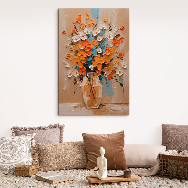 Gemälde von Blumen in einer Vase Wandbilder Gemälde von Blumen in einer Vase
