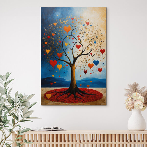 Baum mit Herzen aus ihm Wandbilder Baum mit Herzen aus ihm