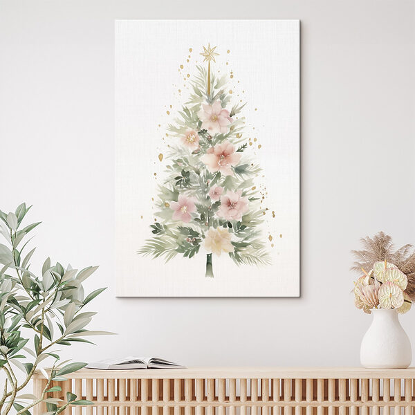 Aquarellmalerei eines Weihnachtsbaums Wandbilder Aquarellmalerei eines Weihnachtsbaums
