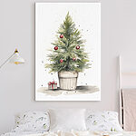 Wandbilder Aquarell eines Weihnachtsbaums