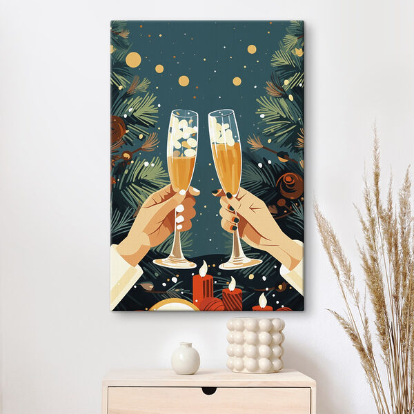 Ein Paar Hände hält Champagnergläser Wandbilder Ein Paar Hände hält Champagnergläser