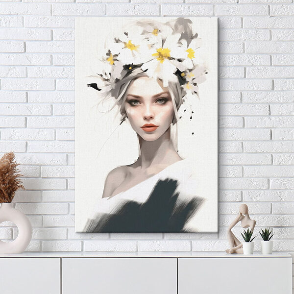 Frau mit Blumen im Haar Wandbilder Frau mit Blumen im Haar