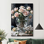 Wandbilder Vase mit Blumen und Wasser