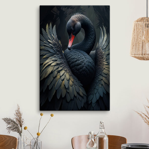 Schwarzer Schwan mit rotem Schnabel Wandbilder Schwarzer Schwan mit rotem Schnabel