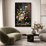 Wandbilder Vase mit Blumen