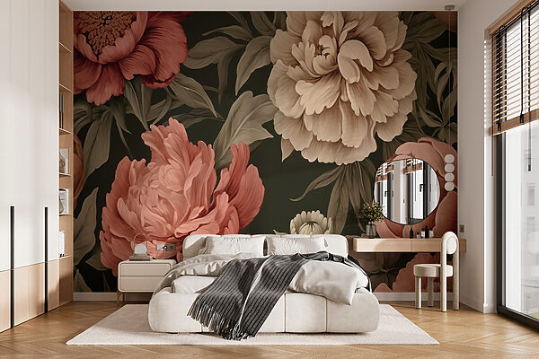 Tapete mit Blumen Fototapeten Tapete mit Blumen