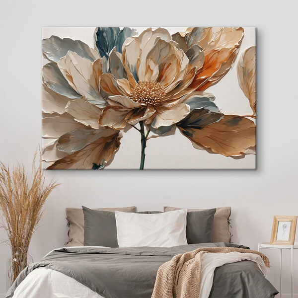 Wandbilder Elegante Blüten in beruhigenden Tönen