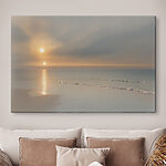 Wandbilder Sonnenuntergang über einem Strand