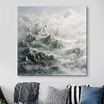 Wandbilder Bergkette mit Wolken