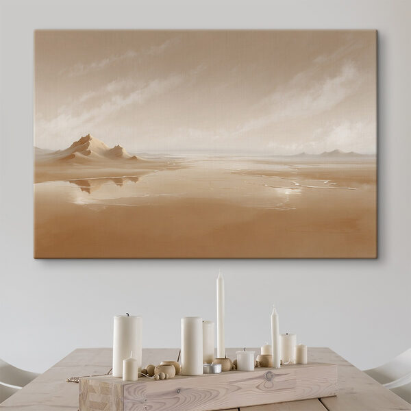 Sandwüste mit Bergen in der Ferne Wandbilder Sandwüste mit Bergen in der Ferne