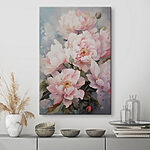 Wandbilder Gemälde mit rosa Blumen