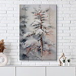 Wandbilder Schneebedeckter Baum in einem Wald