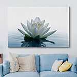 Wandbilder Weiße Blume im Wasser