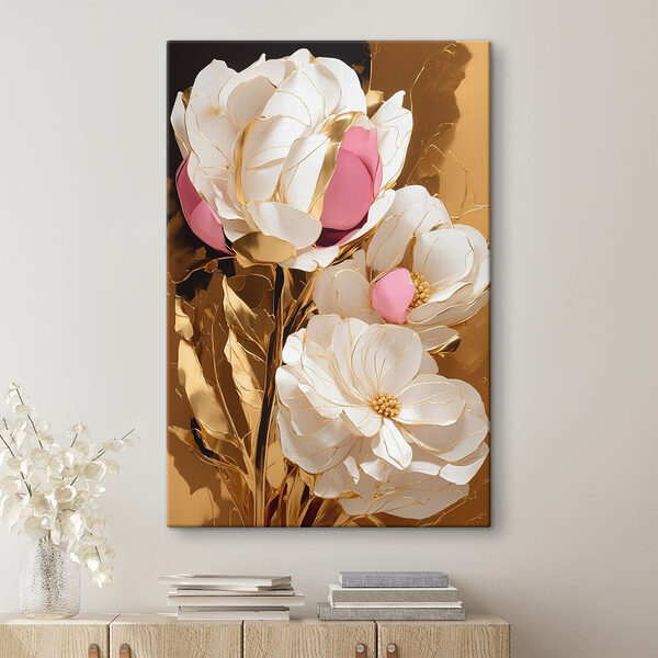 Elegante Blüten auf reichem Hintergrund Wandbilder Elegante Blüten auf reichem Hintergrund