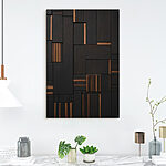 Wandbilder Schwarze und braune Holzwand