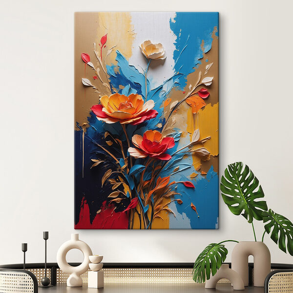Malerei von Blumen und Blättern Wandbilder Malerei von Blumen und Blättern