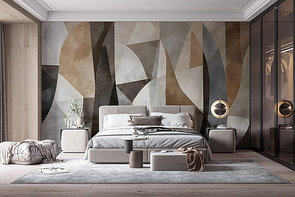 Wand mit verschiedenen Farben und Formen Fototapeten Wand mit verschiedenen Farben und Formen