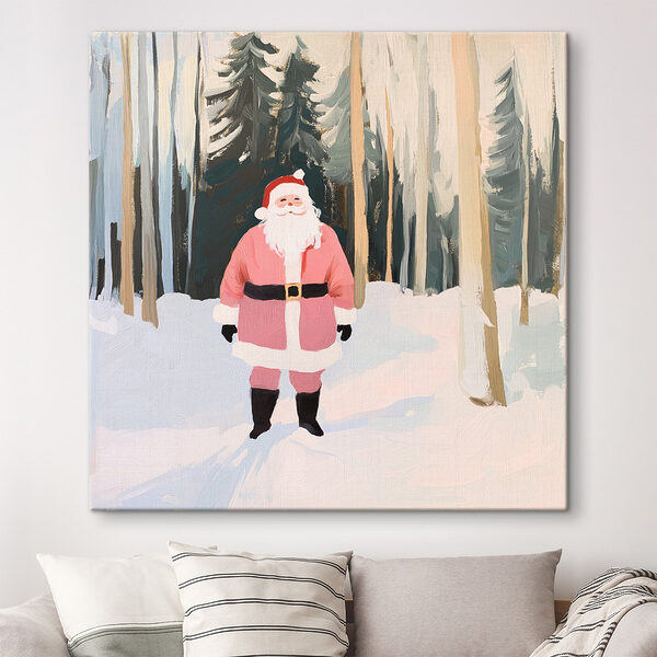 Gemälde eines Weihnachtsmannes im Schnee Wandbilder Gemälde eines Weihnachtsmannes im Schnee