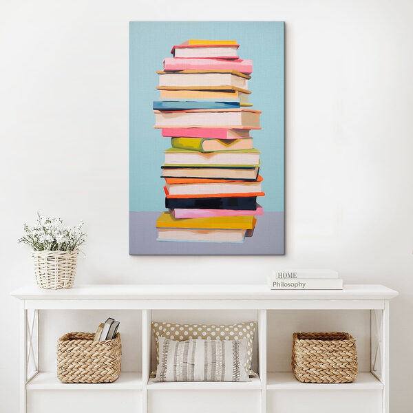 Stapel von Büchern auf einem Tisch Wandbilder Stapel von Büchern auf einem Tisch