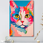 Wandbilder Buntes Katzenbild