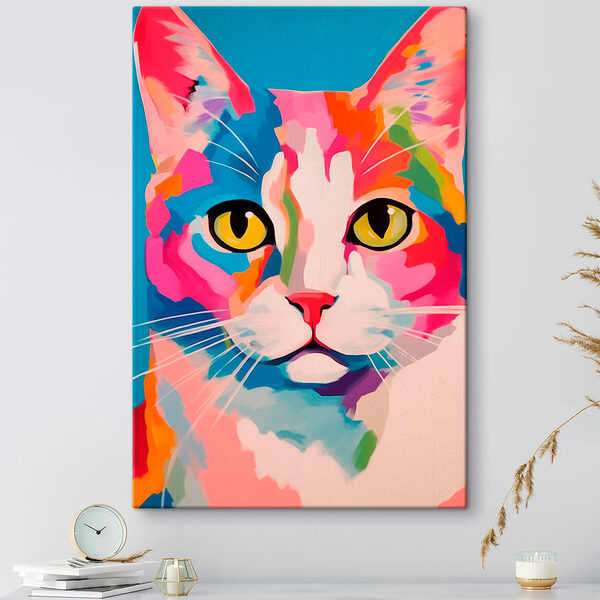 Buntes Katzenbild Wandbilder Buntes Katzenbild