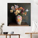 Wandbilder Vase mit bunten Blumen