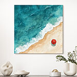Wandbilder Ein Regenschirm am Strand