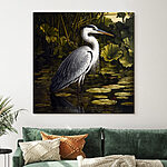 Wandbilder Vogel im Wasser stehend