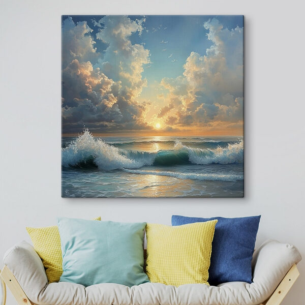 Die Wellen brechen am Strand Wandbilder Die Wellen brechen am Strand