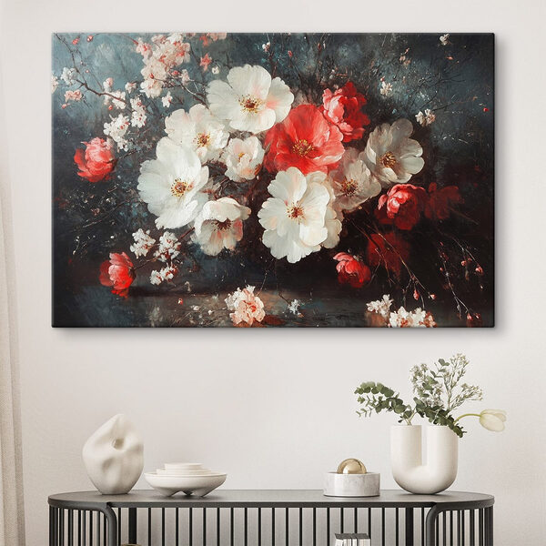 Malerei von Blumen auf einem Tisch Wandbilder Malerei von Blumen auf einem Tisch