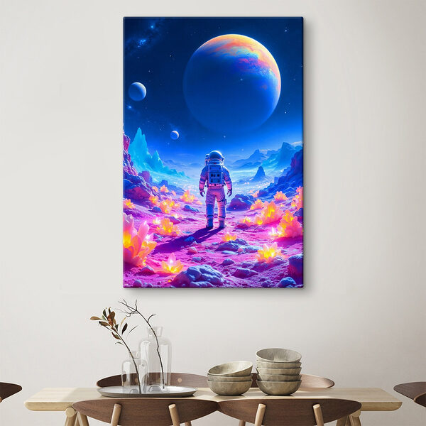 Astronaut läuft durch eine Wüste Wandbilder Astronaut läuft durch eine Wüste