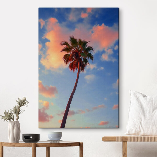 Palme mit blauem Himmel und Wolken Wandbilder Palme mit blauem Himmel und Wolken