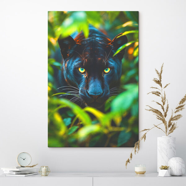 Schwarzer Panther mit grünen Augen Wandbilder Schwarzer Panther mit grünen Augen