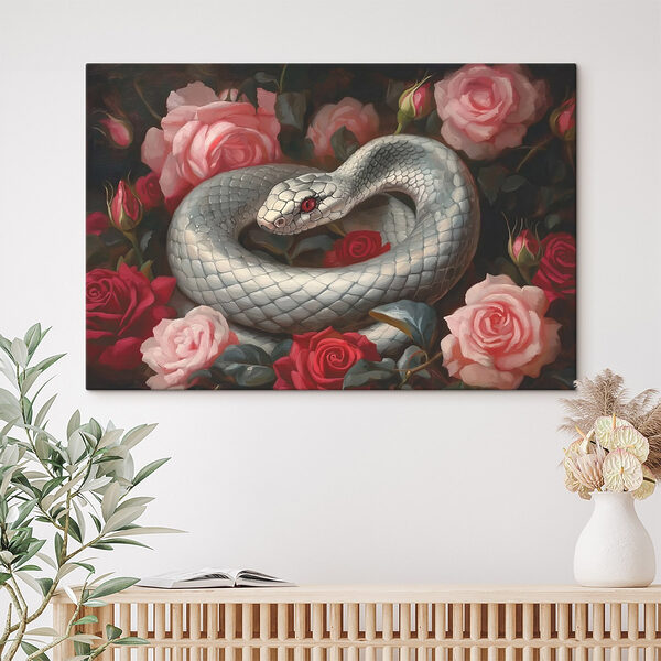 Schlange im Rosenbeet Wandbilder Schlange im Rosenbeet