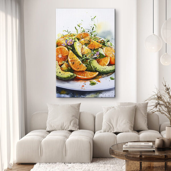 Teller mit Obst und Gemüse Wandbilder Teller mit Obst und Gemüse