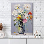 Wandbilder Gemälde von Blumen in einer Vase