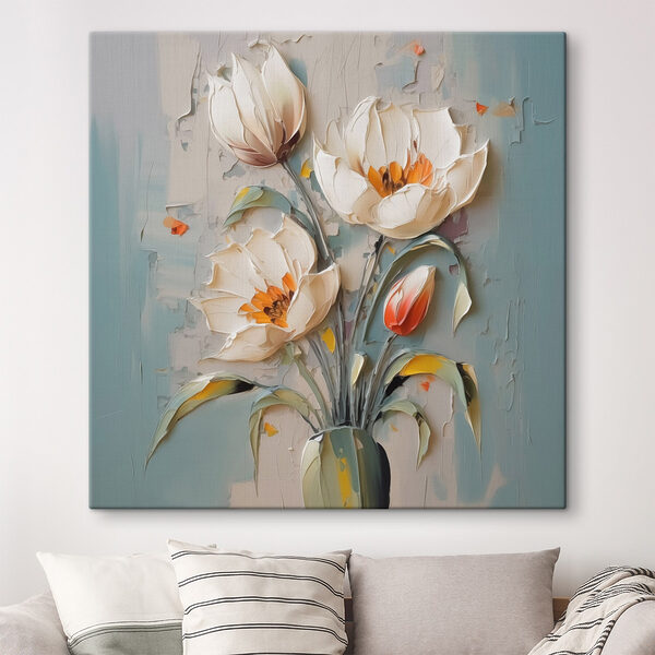 Gemälde von Blumen in einer Vase Wandbilder Gemälde von Blumen in einer Vase