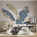 Fototapeten Pflanze mit Blättern darauf