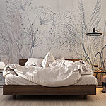 Fototapeten Zarte, von der Natur inspirierte abstrakte Kunst