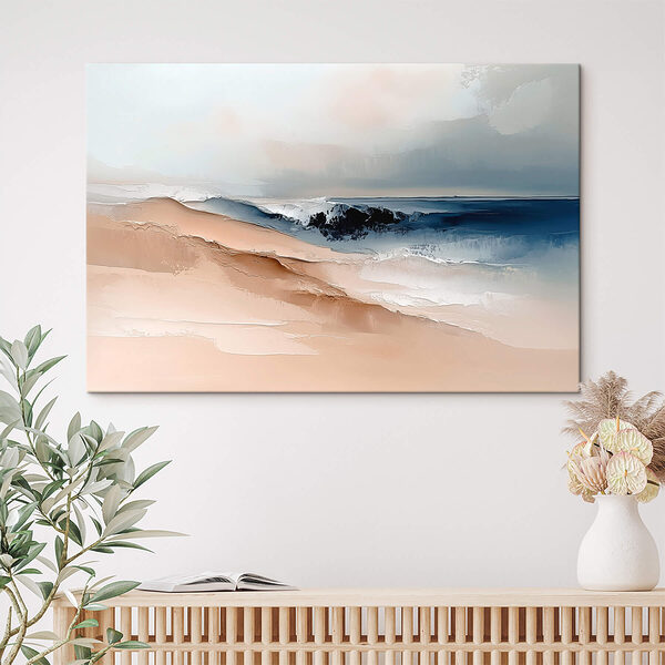 Sanddüne mit Wellen im Hintergrund Wandbilder Sanddüne mit Wellen im Hintergrund