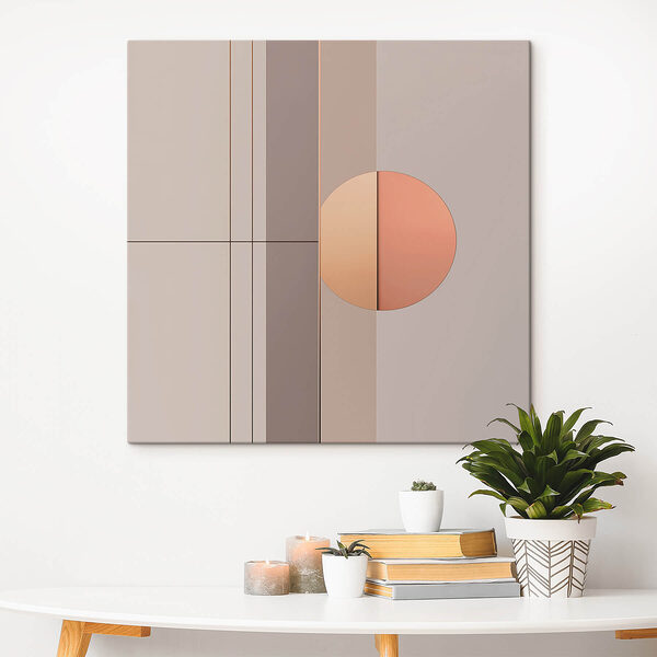 Wandbilder Wand mit einem Kreis und einer Linie