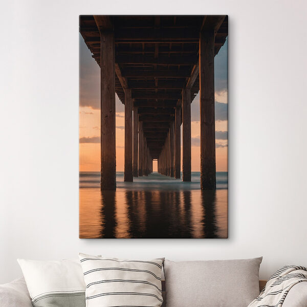 Hölzerne Brücke im Wasser Wandbilder Hölzerne Brücke im Wasser