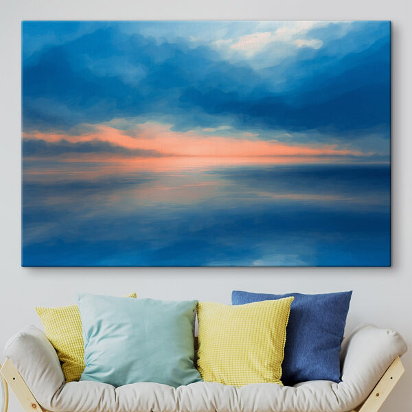 Blauer und orangefarbener Himmel mit Wolken Wandbilder Blauer und orangefarbener Himmel mit Wolken